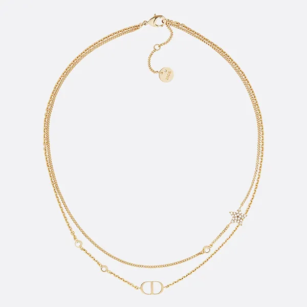 Dây Chuyền Nữ Dior Petit CD Necklace Gold Plated x Rhinestone Gold Màu Vàng Gold - Trang sức - Vua Hàng Hiệu