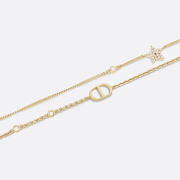 Dây Chuyền Nữ Dior Petit CD Necklace Gold Plated x Rhinestone Gold Màu Vàng Gold - Trang sức - Vua Hàng Hiệu