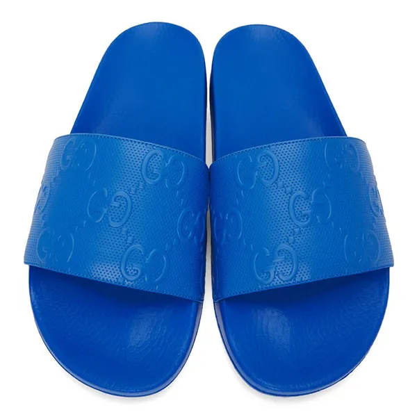 Dép Nam Gucci GG Demetra Slide Sandals Màu Xanh Blue Size 41 - Dép - Vua Hàng Hiệu