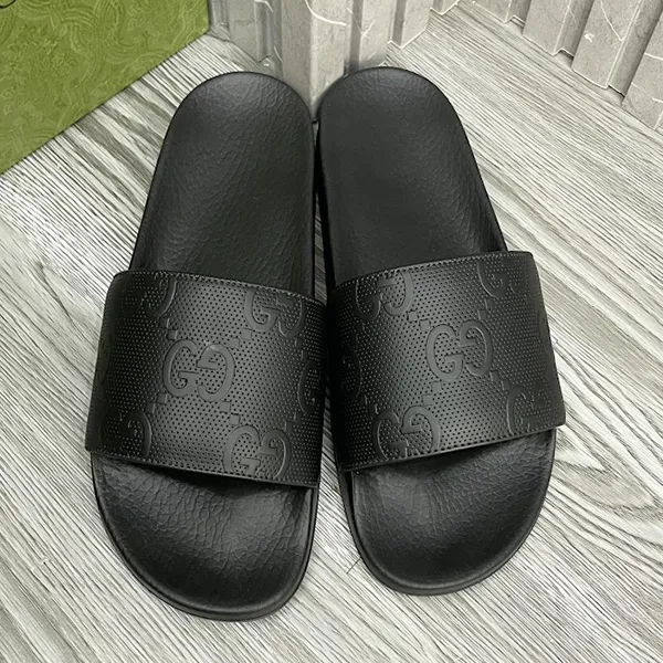 Dép Nam Gucci GG Demetra Slide Sandals Màu Đen Size 40