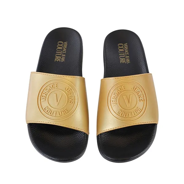 Dép Nam Versace Gold Sliders With Emblem Màu Đen Vàng Size 40 - Dép - Vua Hàng Hiệu
