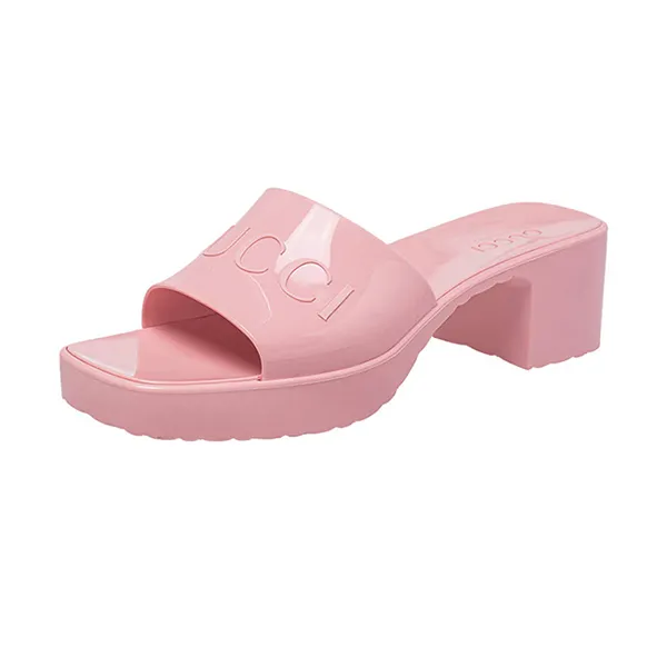 Dép Nữ Gucci Pink Rubber Slide Sandals 624730 J8700-5815 Màu Hồng Size 35 - Dép - Vua Hàng Hiệu
