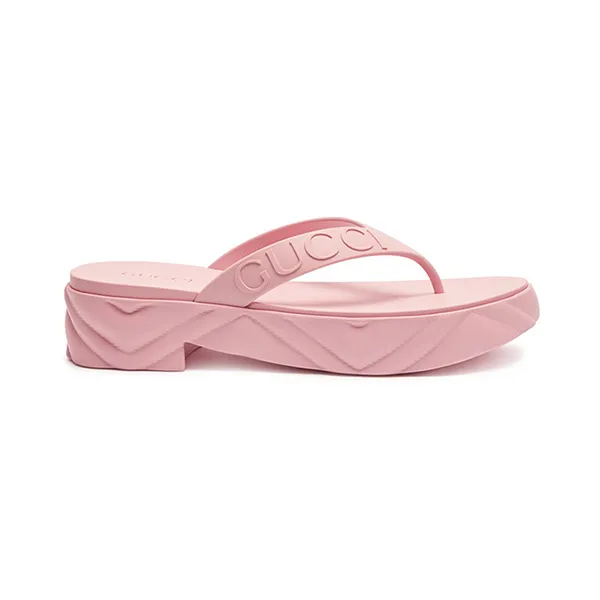Dép Nữ Gucci Women's Thong Platform Sandal Màu Hồng Size 36