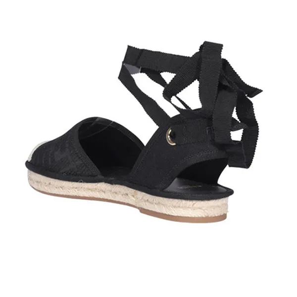Dép Sandal Nữ Fendi Roam Espadrilles Màu Đen Trắng Size 38 - Dép - Vua Hàng Hiệu