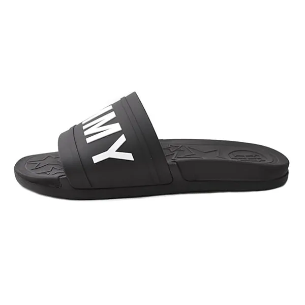 Dép Tommy Hilfiger TW YEVI Logo Script Slide Sandal Màu Đen Size 7US