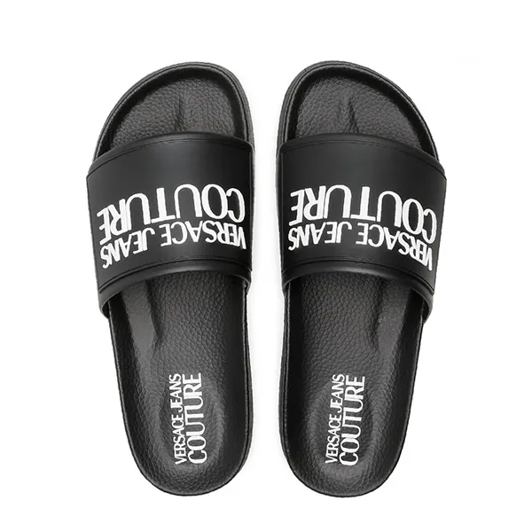 Dép Versace Jeans Couture Slides With Embossed Logo 74YA3SQ2 Màu Đen Trắng Size 39 - Dép - Vua Hàng Hiệu