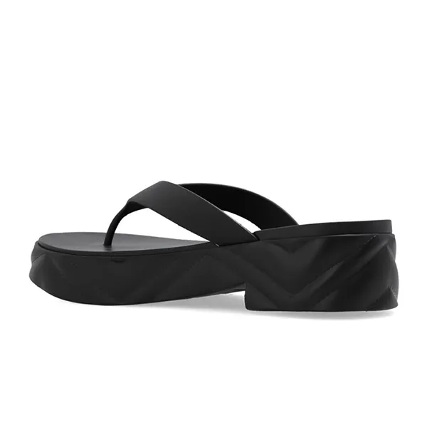 Dép Xỏ Ngón Nữ Gucci Tarifa Rubber Platform Flip Flops Black Màu Đen Size 36