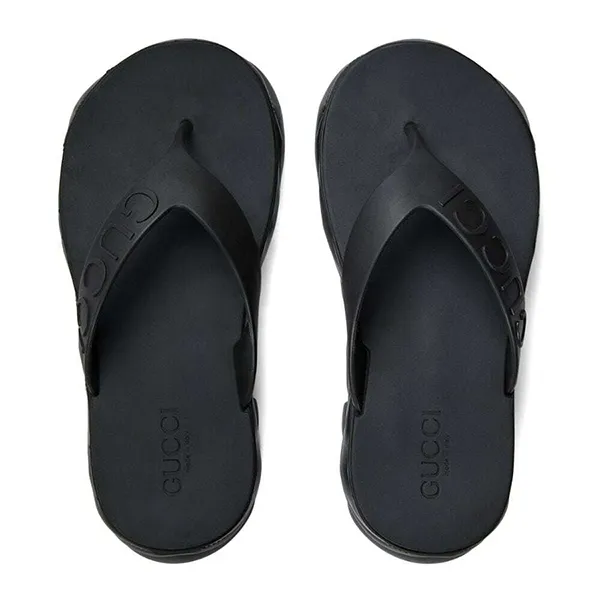 Dép Xỏ Ngón Nữ Gucci Tarifa Rubber Platform Flip Flops Black Màu Đen Size 36