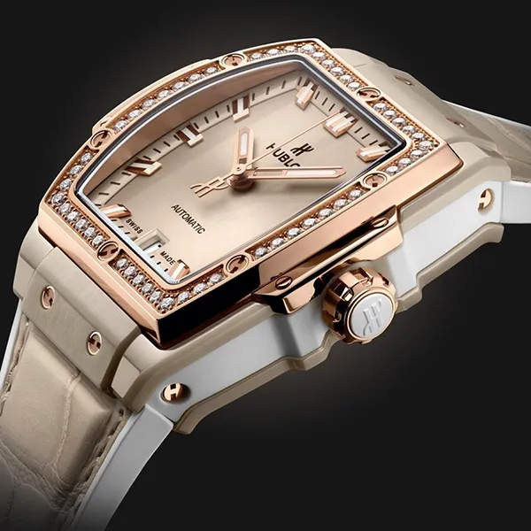 Đồng Hồ Hublot Spirit Of Bigbang Beige Ceramic King Gold Diamond 39mm Màu Be - Đồng hồ - Vua Hàng Hiệu