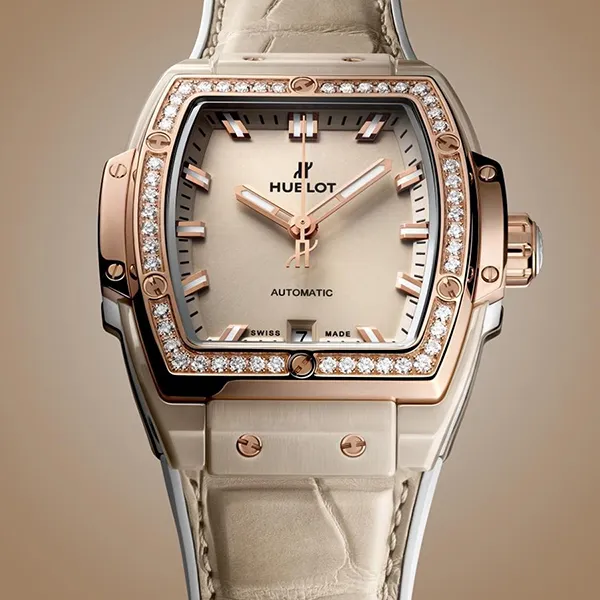 Đồng Hồ Hublot Spirit Of Bigbang Beige Ceramic King Gold Diamond 39mm Màu Be - Đồng hồ - Vua Hàng Hiệu