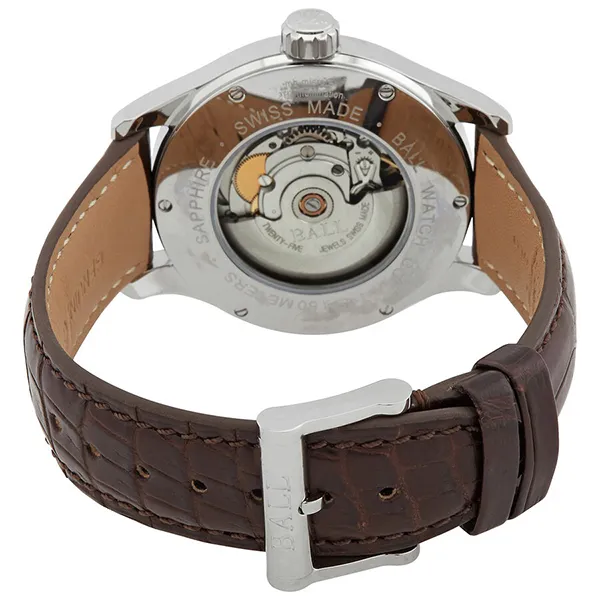 Đồng Hồ Nam Ball Trainmaster Roman Automatic Men's Watch NM1058D-L4J-BR Màu Nâu Bạc - Đồng hồ - Vua Hàng Hiệu