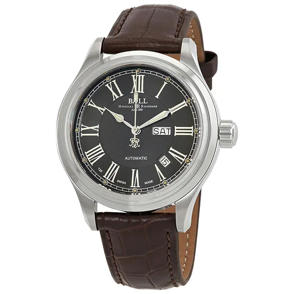 Đồng Hồ Nam Ball Trainmaster Roman Automatic Men's Watch NM1058D-L4J-BR Màu Nâu Bạc - Đồng hồ - Vua Hàng Hiệu