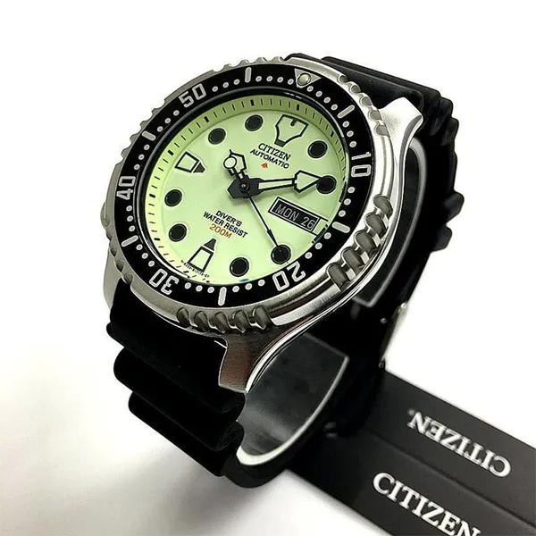 Đồng Hồ Nam Citizen Promaster Marine Automatic Green Dial Men's Watch NY0040-09W Màu Đen Bạc