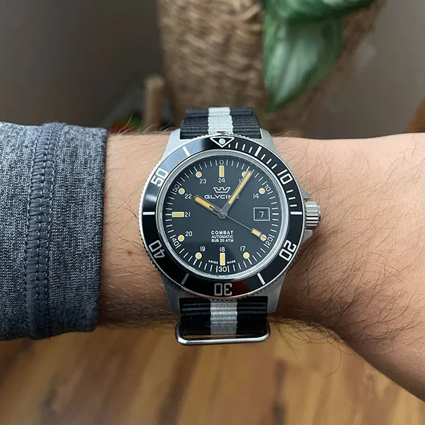 Đồng Hồ Nam Glycine Combat Sub Automatic Black Dial Men's Watch GL0083 Màu Đen - Đồng hồ - Vua Hàng Hiệu