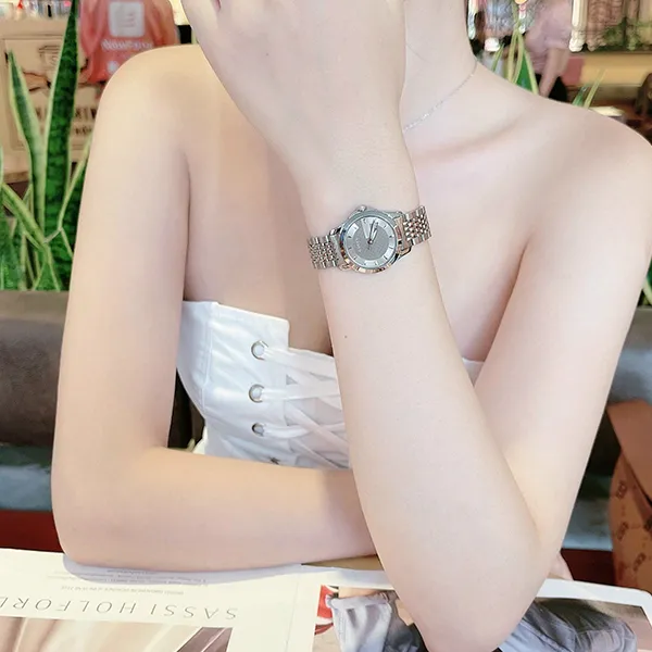 Đồng Hồ Nữ Gucci G-Timeless Ladies Watch Brown Dial Stainless-Steel YA126503 Màu Bạc Nâu