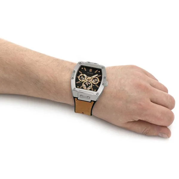 Đồng Hồ Nam Guess Phoenix Silver Watch GW0202G3 43mm Màu Nâu