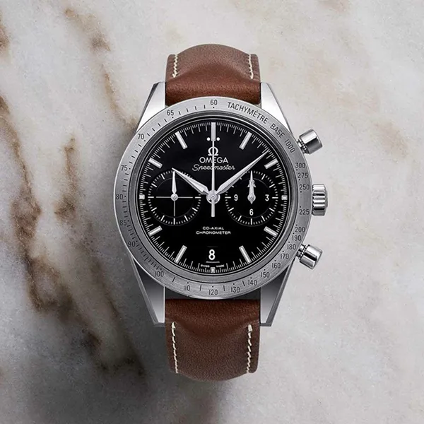 Đồng Hồ Nam Omega Speedmaster Chronograph Automatic Men's Watch 33112425101001 Màu Nâu Đen