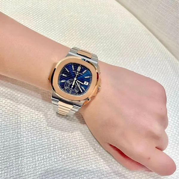Đồng Hồ Nam Patek Philippe Chronograph 5980/1AR Màu Bạc Vàng Hồng - Đồng hồ - Vua Hàng Hiệu