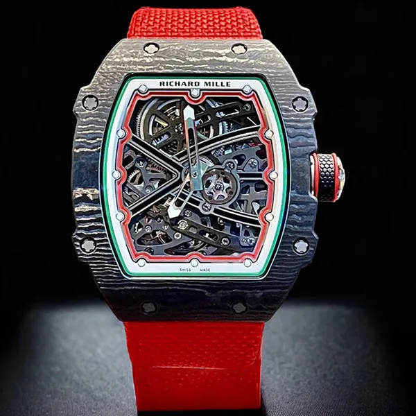 Đồng Hồ Nam Richard Mille 67-02 Automatic Italy Carbon Màu Đỏ - Đồng hồ - Vua Hàng Hiệu
