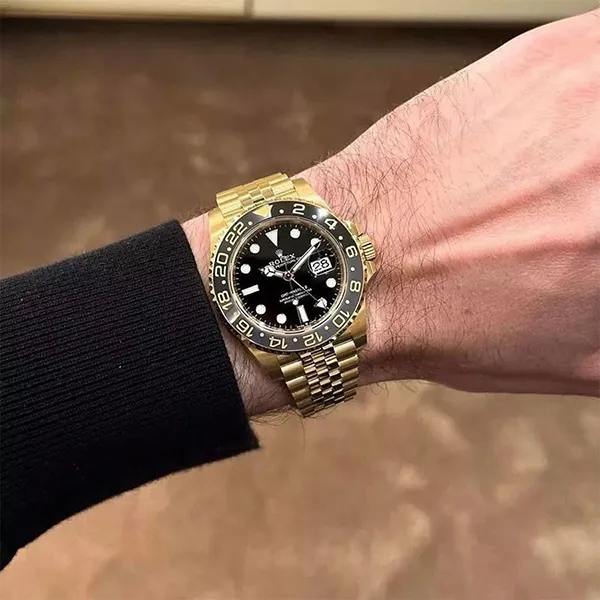 Đồng Hồ Nam Rolex GMT Master II 126718GRNR-001 Yellow Gold Màu Vàng Gold