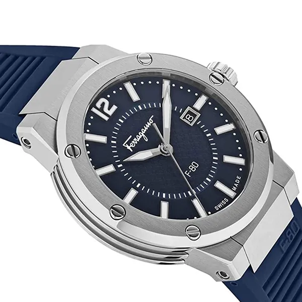 Đồng Hồ Nam Salvatore Ferragamo F80 Watch 44mm SFHY01022 Màu Xanh Lam