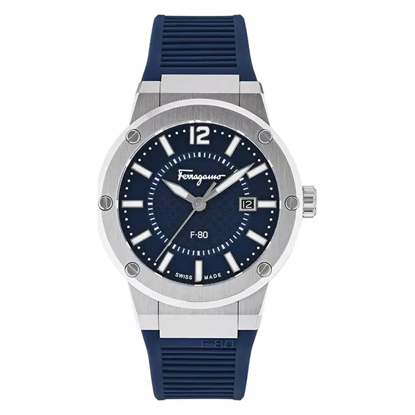 Đồng Hồ Nam Salvatore Ferragamo F80 Watch 44mm SFHY01022 Màu Xanh Lam