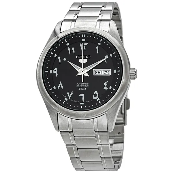 Đồng Hồ Seiko 5 Automatic Black Arabic Dial Men's Watch SNKP21J1 Màu Đen Bạc - Đồng hồ - Vua Hàng Hiệu