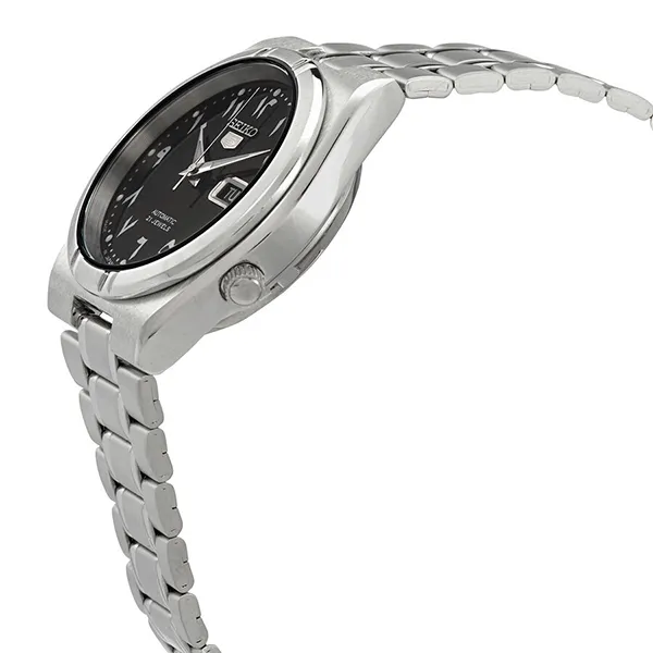 Đồng Hồ Nam Seiko 5 Automatic Black Arabic Dial Stainless Steel Men's Watch SNK063J5 Màu Bạc Đen - Đồng hồ - Vua Hàng Hiệu