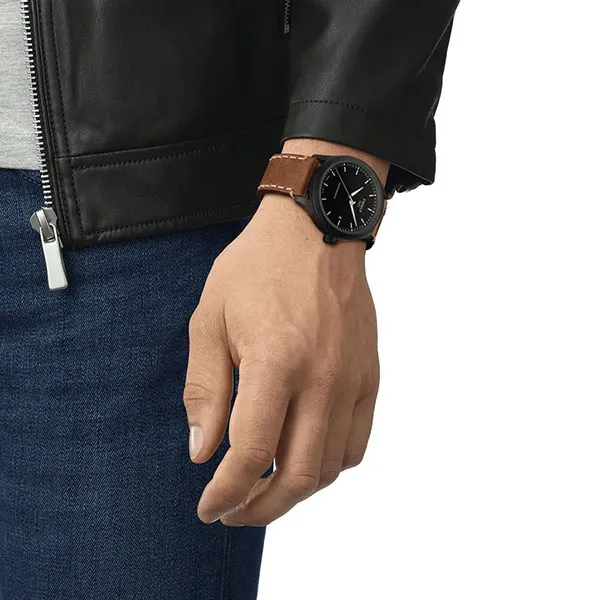 Đồng Hồ Nam Tissot Gent XL Automatic Black Dial Men's Watch T116.407.36.051.01 Màu Nâu