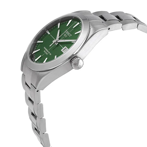 Đồng Hồ Nam Tissot Gentleman Powermatic 80 Silicium Automatic Chronometer Green Dial Men's Watch T127.407.11.091.01 Màu Bạc Xanh - 2