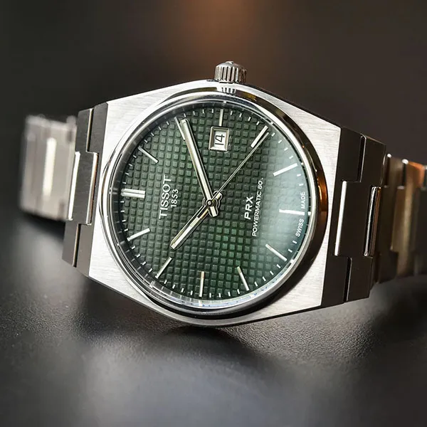 Đồng Hồ Nam Tissot PRX Powermatic 80 Automatic Green Dial T137.407.11.091.00 Màu Bạc Xanh Lá