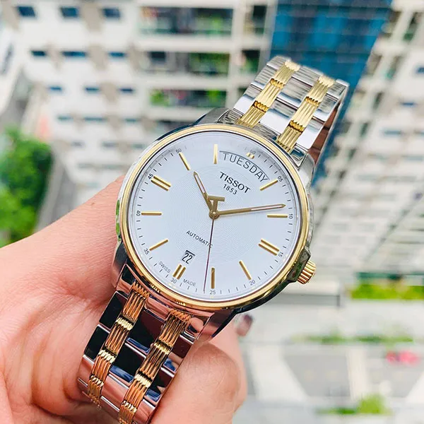 Đồng Hồ Nam Tissot T-Classic Automatic III Day Date Men's Watch T065.930.22.031.00 Màu Demi (Vàng-Bạc)