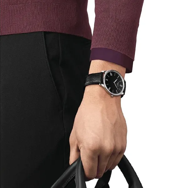 Đồng Hồ Nam Tissot Tradition 5.5 Dial Watch Black T063.409.16.058.00 (T0634091605800) Màu Đen