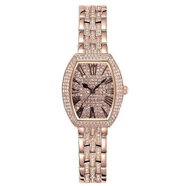Đồng Hồ Nữ Davena 61519 Rose Silver Đính Đá Màu Vàng Hồng