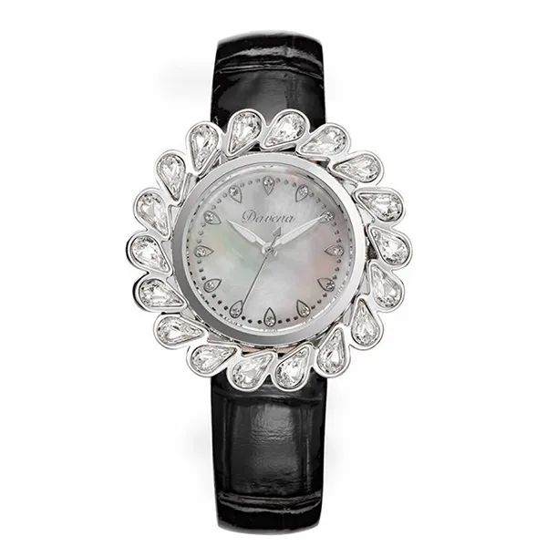 Đồng Hồ Nữ Davena Quartz Watch 31000 Màu Đen (Kèm Dây Da Hồng + Dây Chuyền) - Đồng hồ - Vua Hàng Hiệu