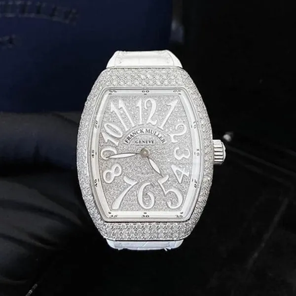 Đồng Hồ Nữ Franck Muller V32 Custom Diamond Màu Trắng Bạc - Đồng hồ - Vua Hàng Hiệu