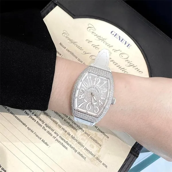Đồng Hồ Nữ Franck Muller V32 Custom Diamond Màu Trắng Bạc - Đồng hồ - Vua Hàng Hiệu