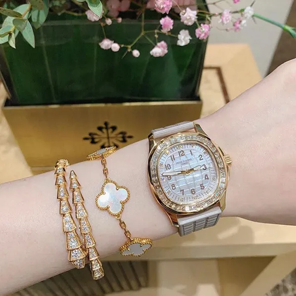 Đồng Hồ Nữ Patek Philippe 5072R Màu Be Phối Vàng - Đồng hồ - Vua Hàng Hiệu