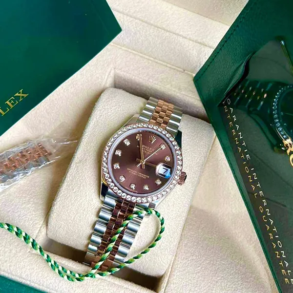 Đồng Hồ Nữ Rolex DateJust 278381RBR Chocolate Màu Nâu Bạc