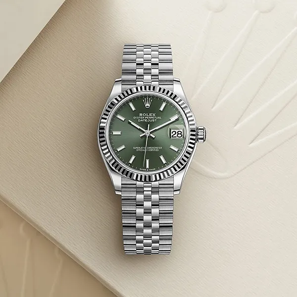 Đồng Hồ Nữ Rolex Datejust 31mm 278274 Mint Green Màu Bạc Mặt Xanh Lá