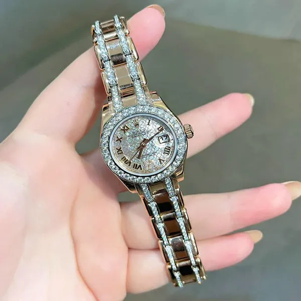 Đồng Hồ Nữ Rolex Pearl Master Màu Vàng Hồng