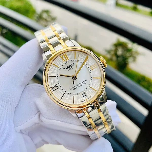 Đồng Hồ Nữ Tissot T-Classic Mother Of Pearl Dial Ladies Watch T099.207.22.118.00 Màu Demi (Vàng-Bạc) - Đồng hồ - Vua Hàng Hiệu