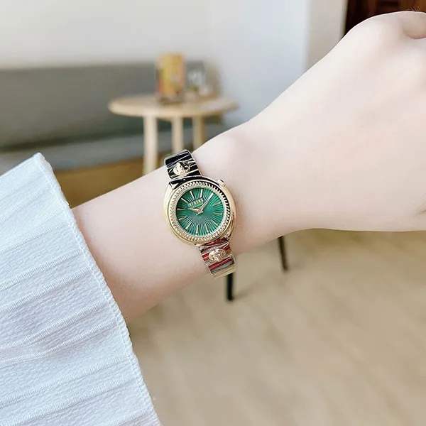 Set Đồng Hồ + Vòng Đeo Tay Nữ Versace Versus Tortona Màu Vàng Xanh (Vòng Tay Là Quà Tặng Hoạ Tiết Ngẫu Nhiên) - Đồng hồ - Vua Hàng Hiệu