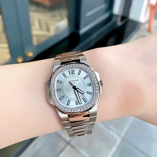 Đồng Hồ Nữ Patek Philippe Nautilus White Gold 32mm 7010G Màu Bạc - Đồng hồ - Vua Hàng Hiệu