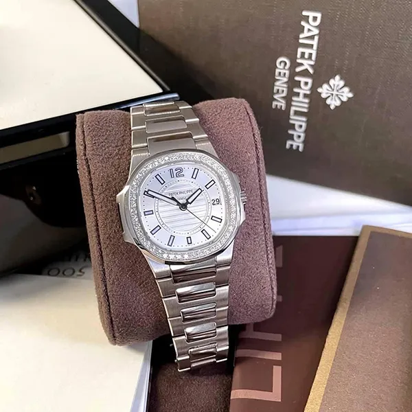 Đồng Hồ Nữ Patek Philippe Nautilus White Gold 32mm 7010G Màu Bạc - Đồng hồ - Vua Hàng Hiệu