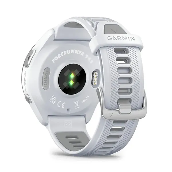 Đồng Hồ Thông Minh Garmin Forerunner 965 Whitestone/Powder Gray Silicone Band Màu Xám Trắng