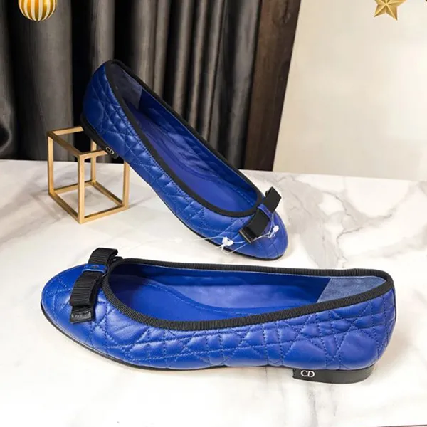 Giày Bệt Nữ Dior Blue Doll Shoes Màu Xanh Blue Size 39 - Giày - Vua Hàng Hiệu