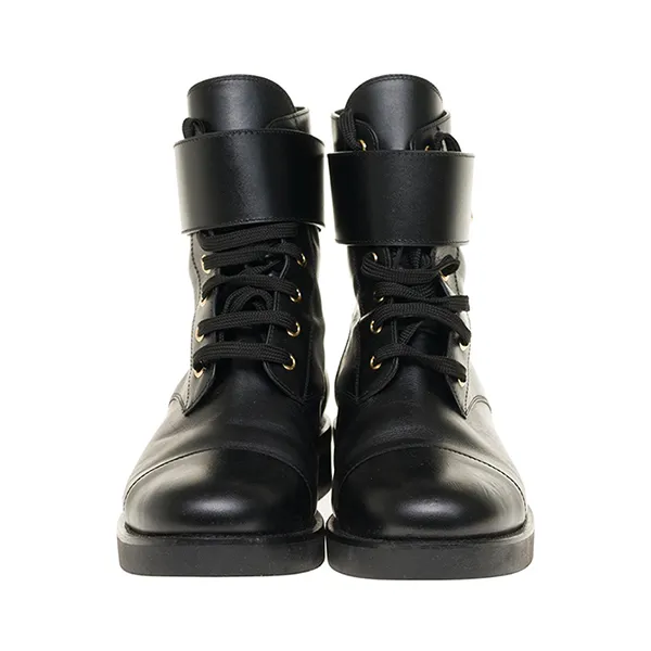 Giày Boot Nữ Louis Vuitton LV Pre Owned Black Leather Màu Đen Size 37