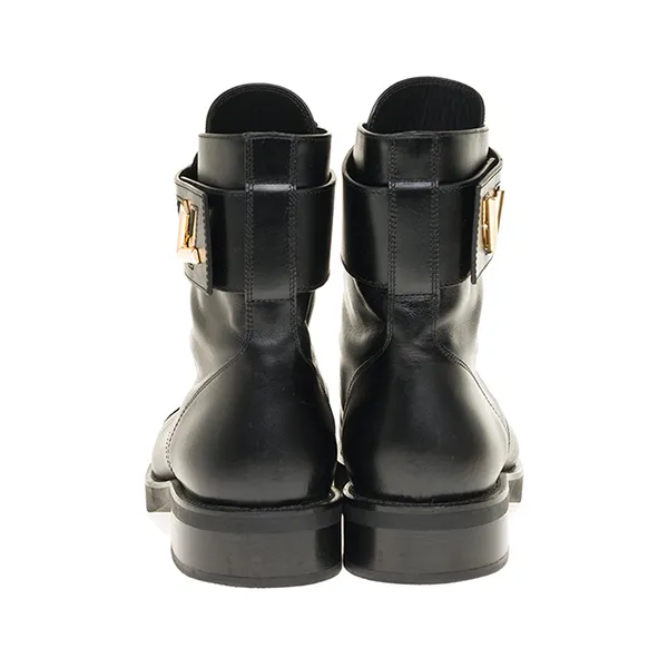 Giày Boot Nữ Louis Vuitton LV Pre Owned Black Leather Màu Đen Size 37