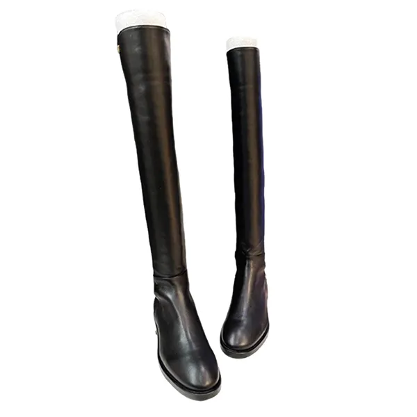 Giày Boot Nữ Stuart Weitzman Keelan Black Leather Just Màu Đen Size 36.5 - Giày - Vua Hàng Hiệu